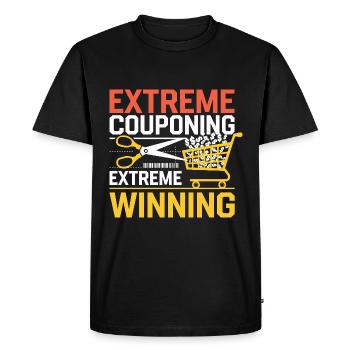 Extreme Couponing Extreme Winning Couponer Shopper - Men's Premium Organic T-Shirt - black - Front - Nico (187cm)
