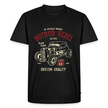 HOTROD AMERICAN - Hotrod Shirt Design - T-shirt Premium bio Homme - noir - Devant - Nico (187cm)