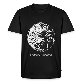 Yin yang - T-shirt Premium bio Homme - noir - Devant - Nico (187cm)