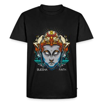 Buddha Buddhism India Religion Faith - Men's Premium Organic T-Shirt - black - Front - Nico (187cm)