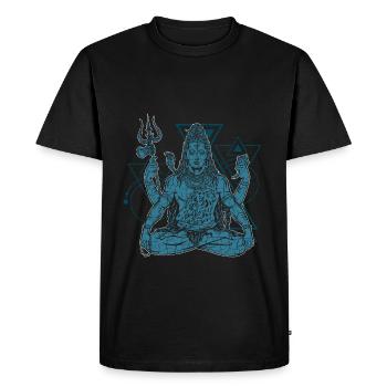 Shiva - Men's Premium Organic T-Shirt - black - Front - Nico (187cm)