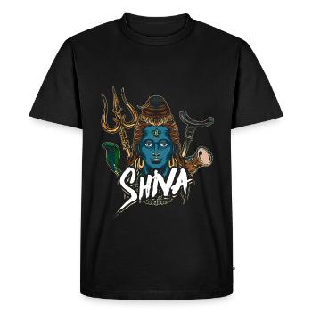 Deity Hinduism Shiva gift - Men's Premium Organic T-Shirt - black - Front - Nico (187cm)