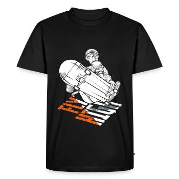 Cartoon skate - Men's Premium Organic T-Shirt - black - Front - Nico (187cm)