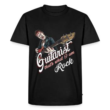 Guitariste Rockabilly - T-shirt Premium bio Homme - noir - Devant - Nico (187cm)