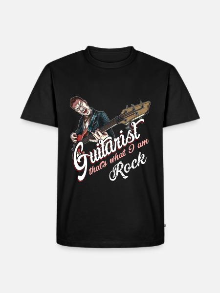 Rockabilly guitarist - Men's Premium Organic T-Shirt - black