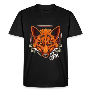 Forêt habitant renard forêt animal animal - T-shirt Premium bio Homme - noir - Devant - Nico (187cm)