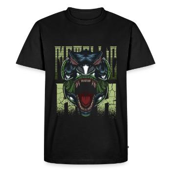 Robot Dino - Men's Premium Organic T-Shirt - black - Front - Nico (187cm)