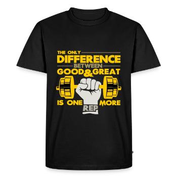 body builder - Men's Premium Organic T-Shirt - black - Front - Nico (187cm)