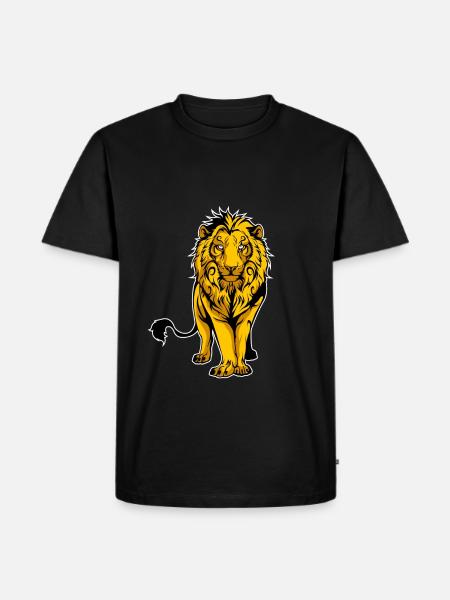 Modern lion - Men's Premium Organic T-Shirt - black