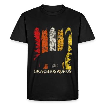 Brachiosaurus dinosaur - Men's Premium Organic T-Shirt - black - Front - Nico (187cm)