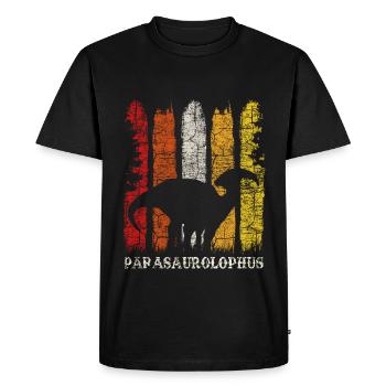 Dinosaure Parasaurolophus - T-shirt Premium bio Homme - noir - Devant - Nico (187cm)