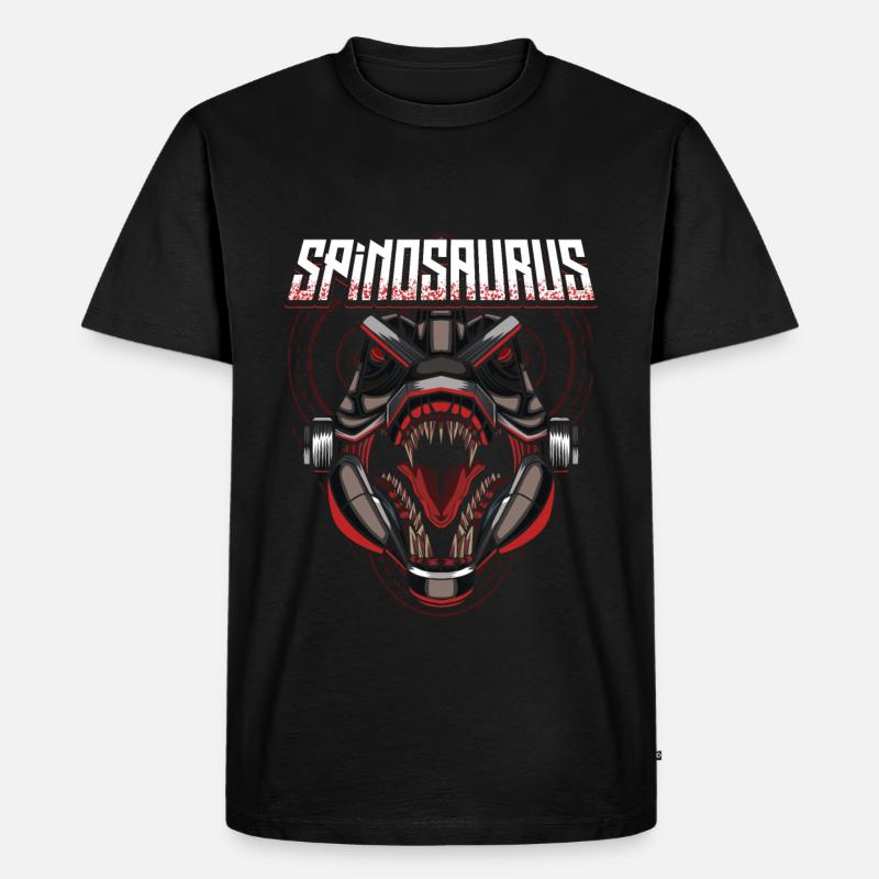 Cyborg Spinosaurus Scifi - Männer Premium Bio T-Shirt - Schwarz
