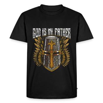 Chevalier de chevalier croisé Chevalier - T-shirt Premium bio Homme - noir - Devant - Nico (187cm)