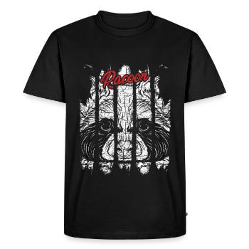 Cadeau de raton laveur de visage de raton laveur - T-shirt Premium bio Homme - noir - Devant - Nico (187cm)