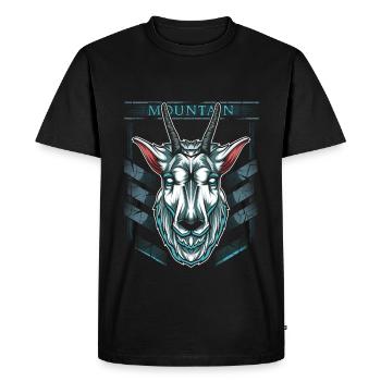 Chèvre de montagne à la mode Animal sauvage - T-shirt Premium bio Homme - noir - Devant - Nico (187cm)