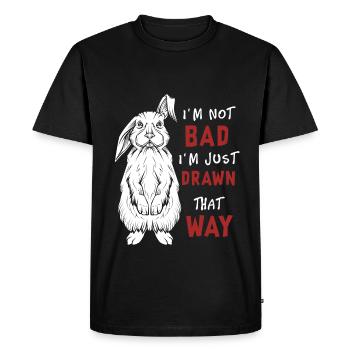 Bunny disant - T-shirt Premium bio Homme - noir - Devant - Nico (187cm)