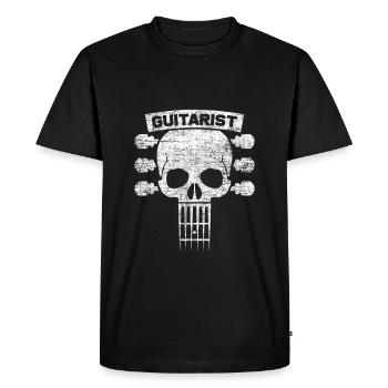 guitarist - Men's Premium Organic T-Shirt - black - Front - Nico (187cm)
