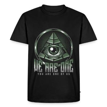Œil de pyramide - T-shirt Premium bio Homme - noir - Devant - Nico (187cm)