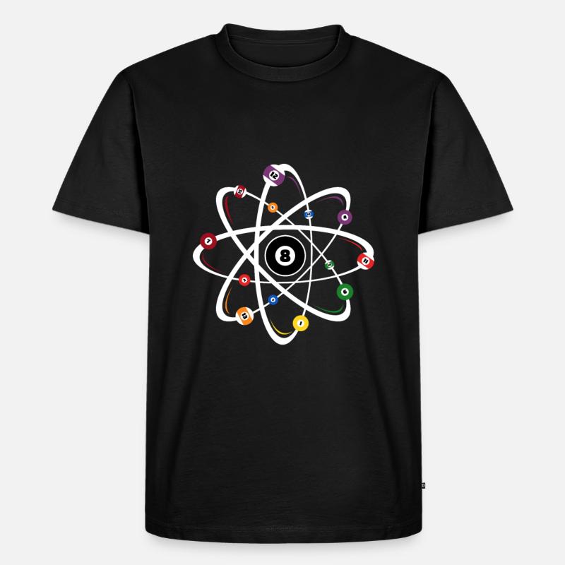 Billard - Männer Premium Bio T-Shirt - Schwarz