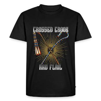 Osiris Flagellum Crook Egyptian Egypt - Men's Premium Organic T-Shirt - black - Front - Nico (187cm)