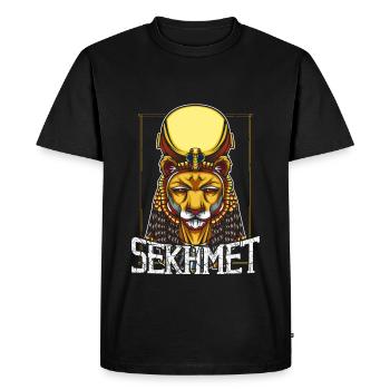 Déesse égyptienne Sachmet la mythologie de la lionne - T-shirt Premium bio Homme - noir - Devant - Nico (187cm)