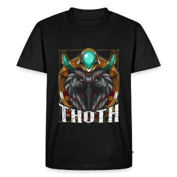 Thoth Thot Egyptian god deity Ibis - Men's Premium Organic T-Shirt - black - Front - Nico (187cm)
