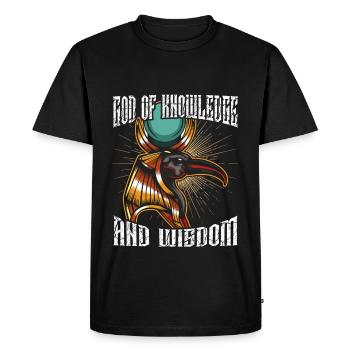 Dieu de la connaissance sagesse Thoth dieu égyptien - T-shirt Premium bio Homme - noir - Devant - Nico (187cm)
