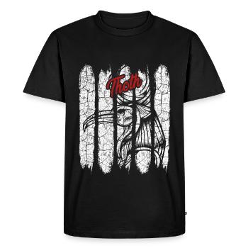 Déesse de cadeau Vintage Thoth Silhouette rétro - T-shirt Premium bio Homme - noir - Devant - Nico (187cm)