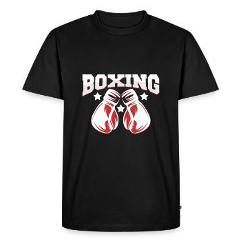 Gants de boxe - T-shirt Premium bio Homme - noir - Devant - Nico (187cm)
