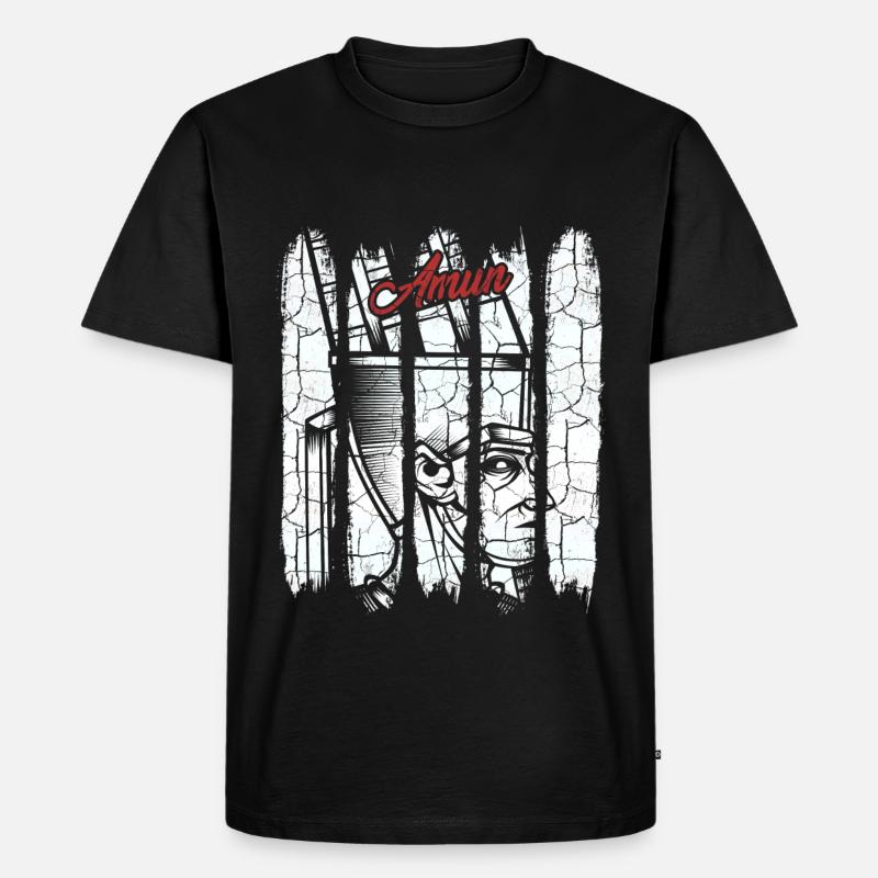 Gott Amun - Männer Premium Bio T-Shirt - Schwarz