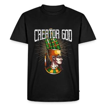 Mythe dun créateur dieu égyptien - T-shirt Premium bio Homme - noir - Devant - Nico (187cm)