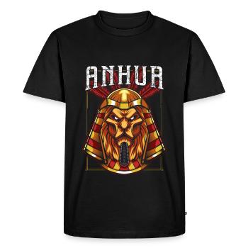 Anhur mythologie dieu divinité lion égyptien - T-shirt Premium bio Homme - noir - Devant - Nico (187cm)