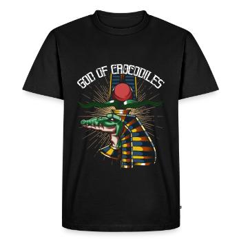 Dieu de l'eau égyptien Sobek - T-shirt Premium bio Homme - noir - Devant - Nico (187cm)