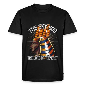 Dieu égyptien Sopdu du mythe divinité - T-shirt Premium bio Homme - noir - Devant - Nico (187cm)