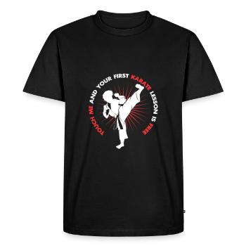 Karaté Combat de Karaté MMA Arts martiaux japonais - T-shirt Premium bio Homme - noir - Devant - Nico (187cm)