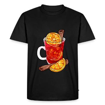 Vin chaud - T-shirt Premium bio Homme - noir - Devant - Nico (187cm)