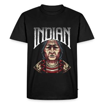 Indianer Indio Indianisch Ureinwohner Geschenk - T-shirt Premium bio Homme - noir - Devant - Nico (187cm)