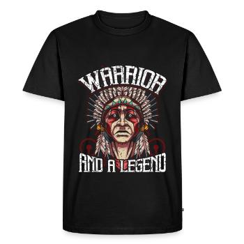 Apache chief Indian chief Indio Indian - Men's Premium Organic T-Shirt - black - Front - Nico (187cm)