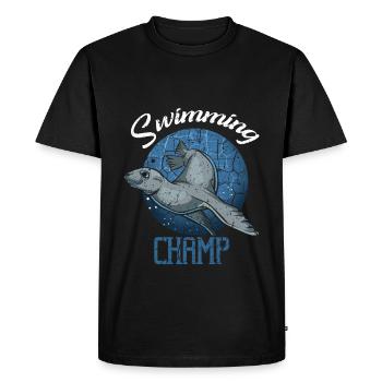 Seal Seelöwe Seerobbe Joint Sceau Wilderness - T-shirt Premium bio Homme - noir - Devant - Nico (187cm)