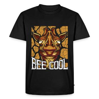 Giraffe Giraffe Pattern Wilderness Wild Animal Africa - Men's Premium Organic T-Shirt - black - Front - Nico (187cm)