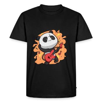 Panda à bascule mignon Panda Kawaii - T-shirt Premium bio Homme - noir - Devant - Nico (187cm)