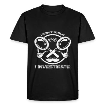 Détective détective détective parle enquêteur privé - T-shirt Premium bio Homme - noir - Devant - Nico (187cm)