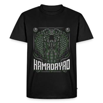 Serpent venimeux moderne serpent roi Cobra serpent - T-shirt Premium bio Homme - noir - Devant - Nico (187cm)