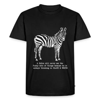 zebra - Men's Premium Organic T-Shirt - black - Front - Nico (187cm)