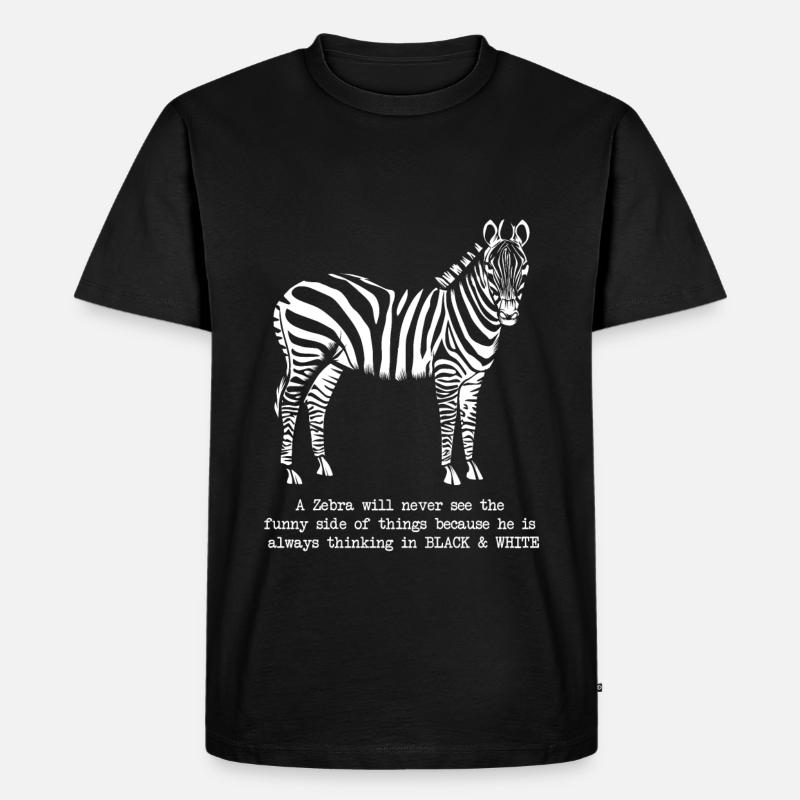 Zebra - Männer Premium Bio T-Shirt - Schwarz