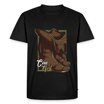 Wilder Westen - Männer Premium Bio T-Shirt - Schwarz - Vorne - Nico (187cm)