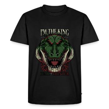 Modern Crocodile Trendy Alligator Africa Predator - Men's Premium Organic T-Shirt - black - Front - Nico (187cm)