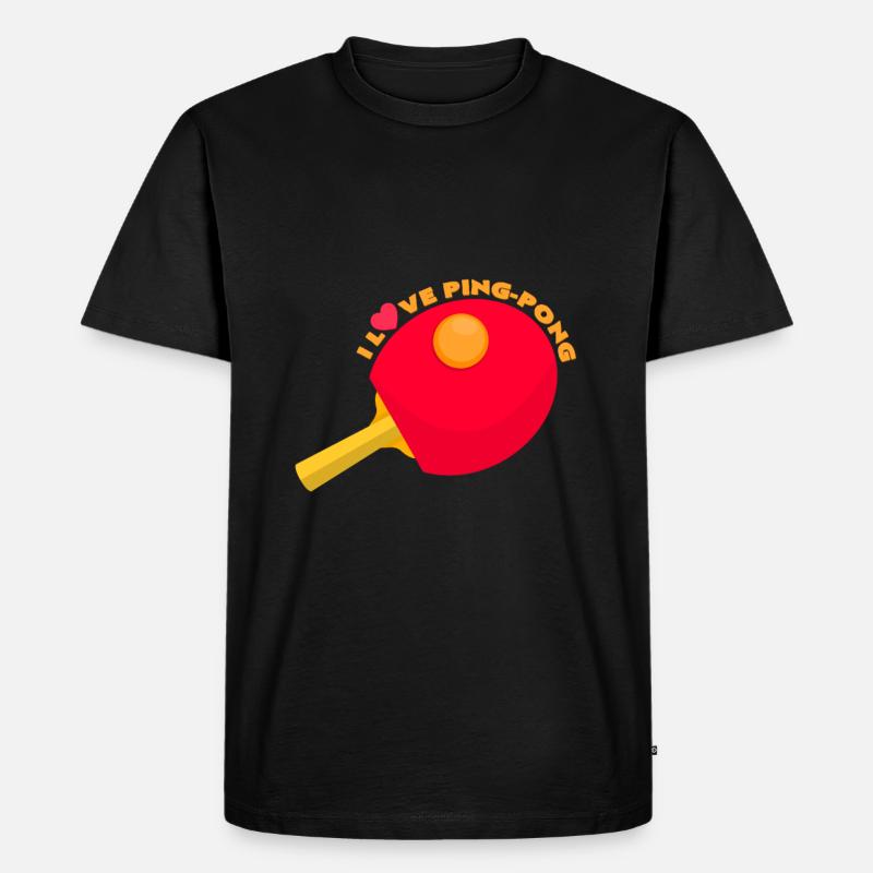 Tischtennis - Männer Premium Bio T-Shirt - Schwarz