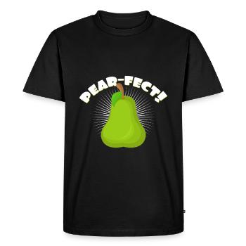 pear - Men's Premium Organic T-Shirt - black - Front - Nico (187cm)
