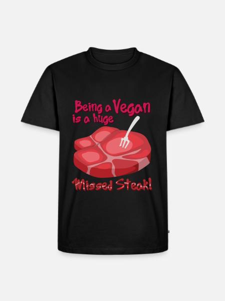 steak - Men's Premium Organic T-Shirt - black